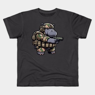 Tactical Hippo Kids T-Shirt